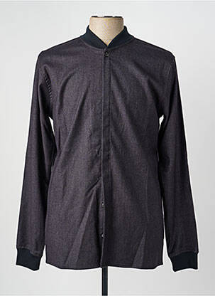 Chemise manches longues coupe cintrée noir BLOTTER ATELIER homme