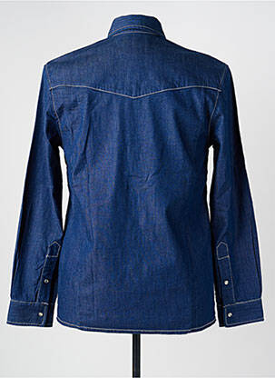 Chemise manches longues poignets boutonnés bleu BLOTTER ATELIER homme