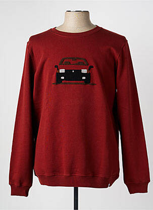 Sweat-shirt stretch manches longues marron BLOTTER ATELIER homme