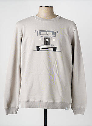 Sweat-shirt stretch manches longues gris BLOTTER ATELIER homme