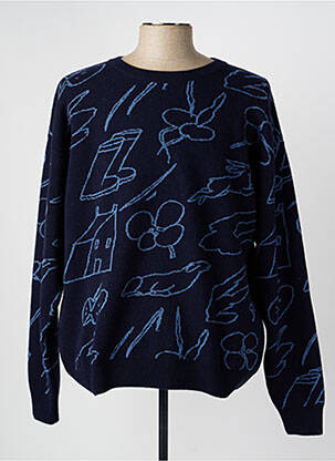 Pull stretch manches longues bleu OLOW homme