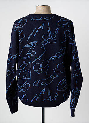 Pull stretch manches longues bleu OLOW homme