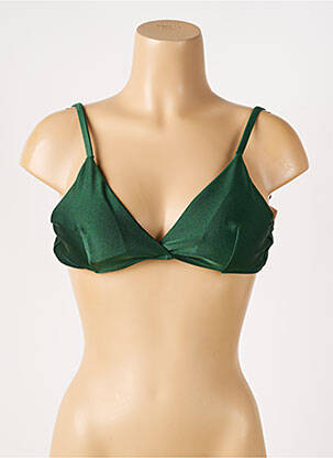 Haut de maillot de bain stretch haut triangles vert SOWE femme