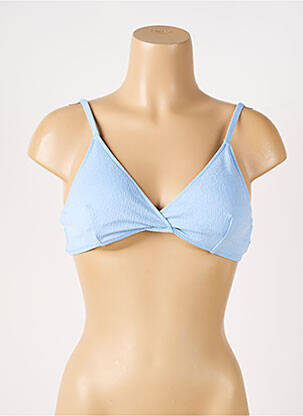 Haut de maillot de bain fermeture liens à nouer haut triangles bleu SOWE femme