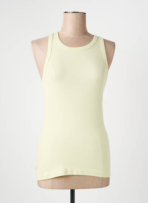 Débardeur stretch sans manche jaune SAMSOE & SAMSOE femme