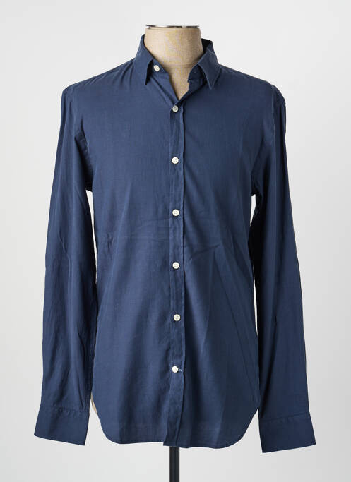 Chemise manches longues poignets boutonnés bleu JAQK homme