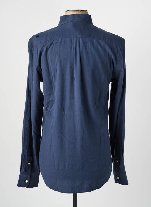 Chemise manches longues poignets boutonnés bleu JAQK homme
