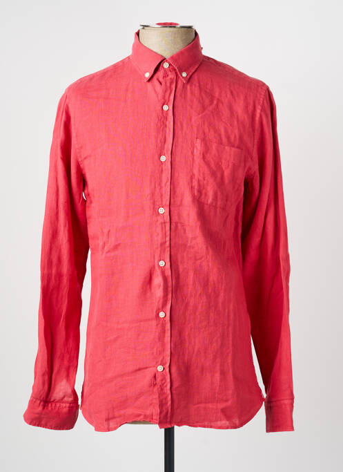Chemise manches longues poignets boutonnés rouge JAQK homme