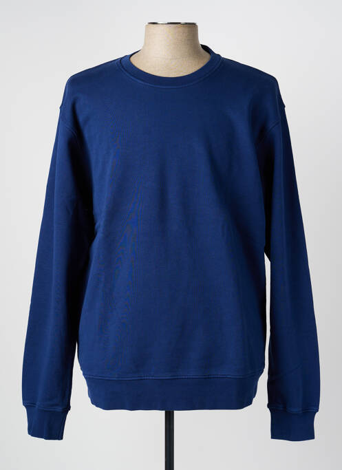 Sweat-shirt stretch manches longues bleu COLORFUL STANDARD homme