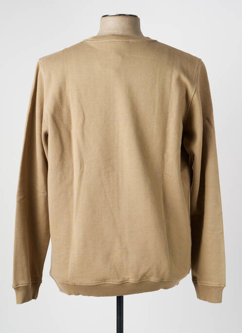 Sweat-shirt stretch manches longues marron BLOTTER ATELIER homme