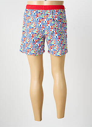 Short de bain imprimé fantaisie rouge MC ALSON homme