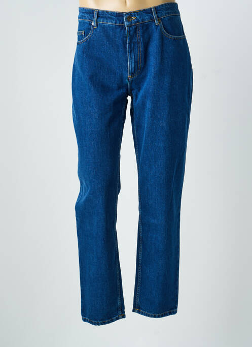 Jeans coupe droite fermeture boutonnée sur le devant taille normale bleu JAQK homme