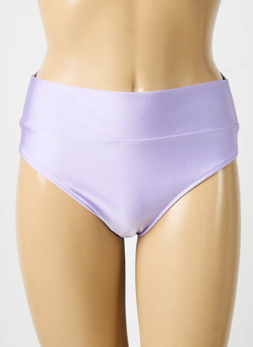 Bas de maillot de bain tissage satiné culotte violet SOWE femme