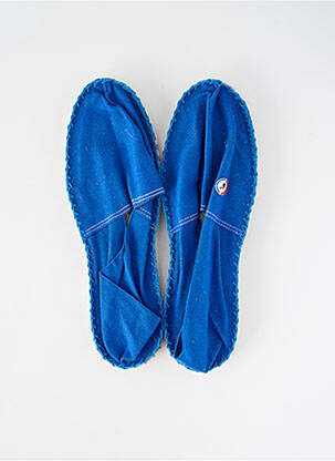 Espadrilles bout rond talon plat jusqu'à 3cm bleu LA PANTOUFLE À PÉPÈRE femme