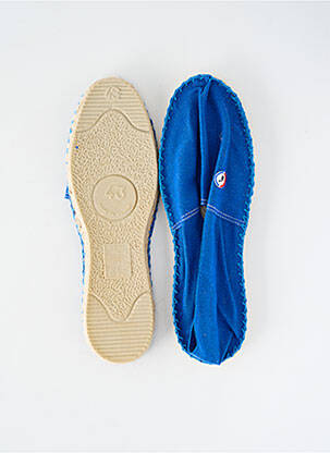 Espadrilles bout rond talon plat jusqu'à 3cm bleu LA PANTOUFLE À PÉPÈRE femme