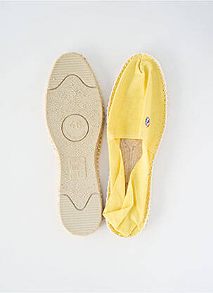 Espadrilles bout rond talon plat jusqu'à 3cm jaune LA PANTOUFLE À PÉPÈRE femme