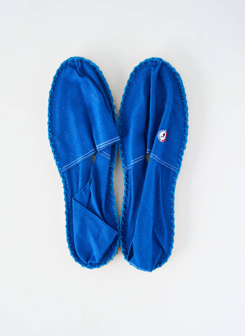 Espadrilles bout rond talon plat jusqu'à 3cm bleu LA PANTOUFLE À PÉPÈRE femme