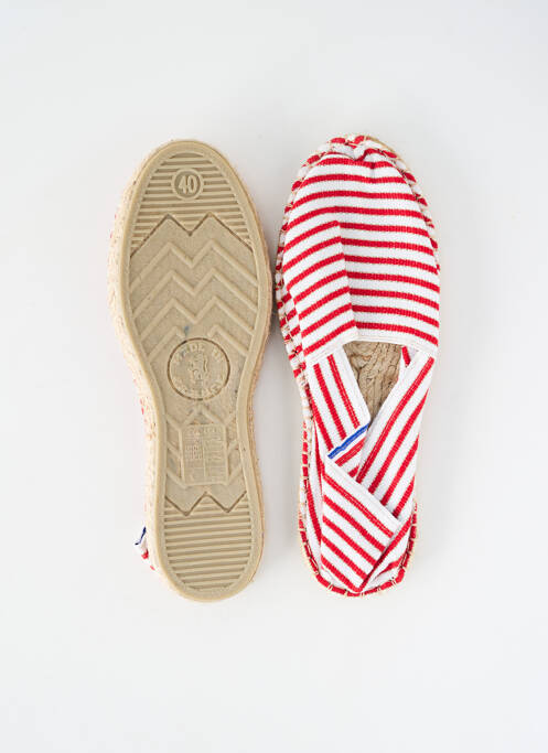 Espadrilles bout rond talon plat jusqu'à 3cm rouge PAYOTE femme