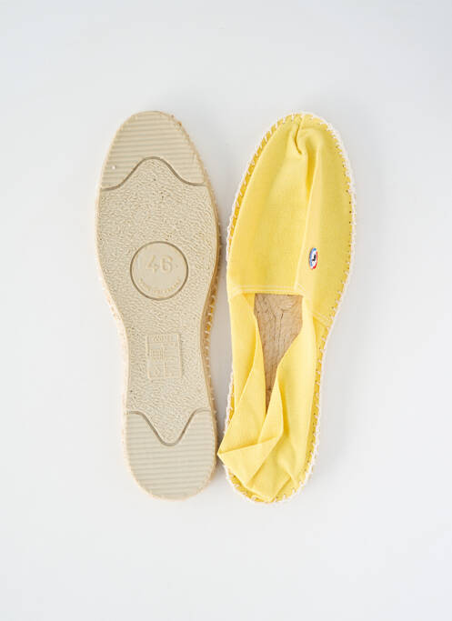 Espadrilles bout rond talon plat jusqu'à 3cm jaune LA PANTOUFLE À PÉPÈRE femme