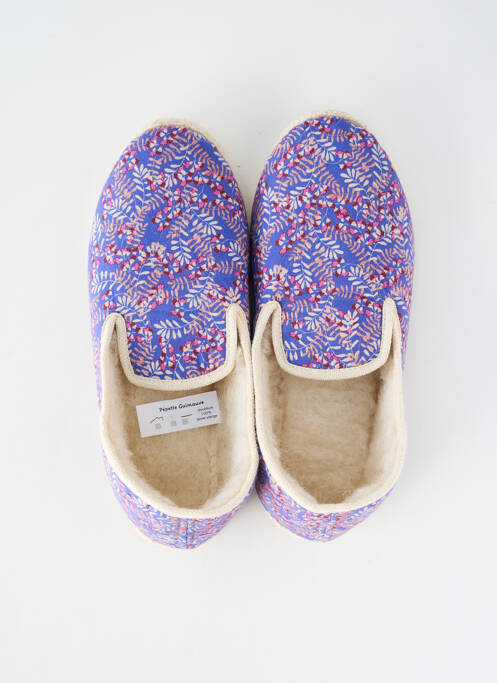Chaussons/pantoufles bout rond talon plat jusqu'à 3cm violet LA PANTOUFLE À PÉPÈRE femme
