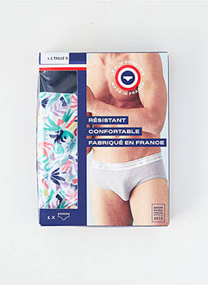 Slip imprimé fantaisie blanc LE SLIP FRANCAIS homme