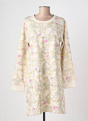 Chemise de nuit imprimé fleurs beige ROSE POMME femme