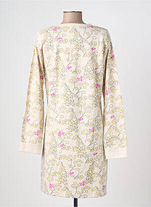 Chemise de nuit imprimé fleurs beige ROSE POMME femme