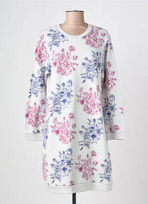 Chemise de nuit imprimé fleurs gris ROSE POMME femme