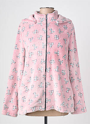 Robe de chambre col col montant rose SENORETTA femme
