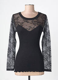 Top/caraco légère et transparente noir FRALY femme