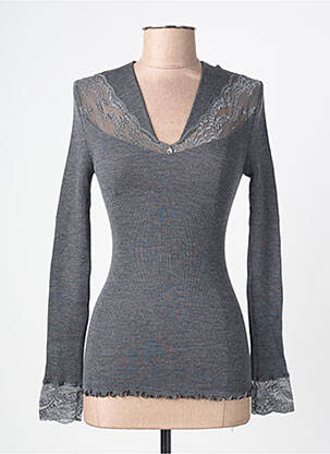 Top/caraco stretch gris MORETTA femme