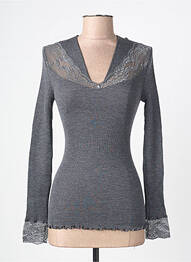 Top/caraco stretch gris MORETTA femme