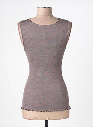 Top/caraco stretch marron MORETTA femme