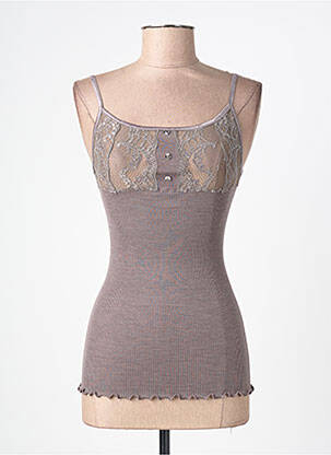 Top/caraco stretch marron MORETTA femme
