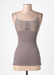 Top/caraco stretch marron MORETTA femme