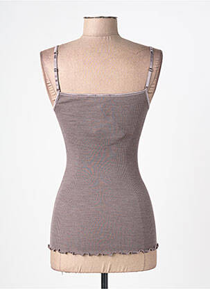 Top/caraco stretch marron MORETTA femme