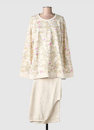 Pyjama coupe droite beige ROSE POMME femme