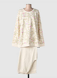 Pyjama coupe droite beige ROSE POMME femme