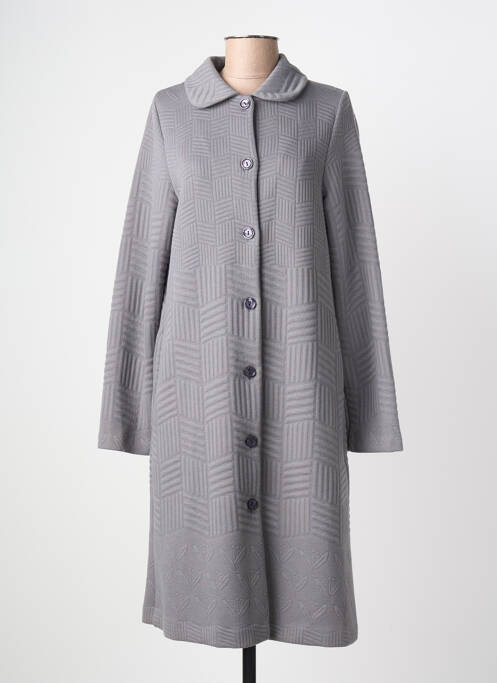 Robe de chambre tissage jersey gris SENORETTA femme