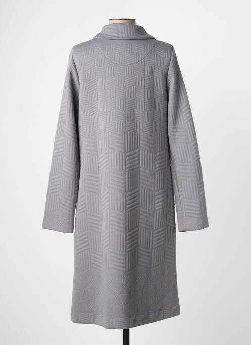 Robe de chambre tissage jersey gris SENORETTA femme