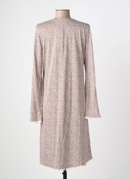 Chemise de nuit manches longues marron RINGELLA femme