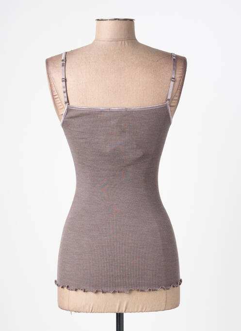 Top/caraco stretch marron MORETTA femme