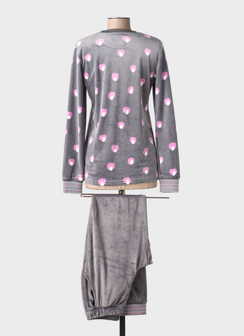 Pyjama coupe droite gris SENORETTA femme