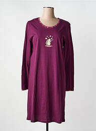 Chemise de nuit manches longues violet RINGELLA femme