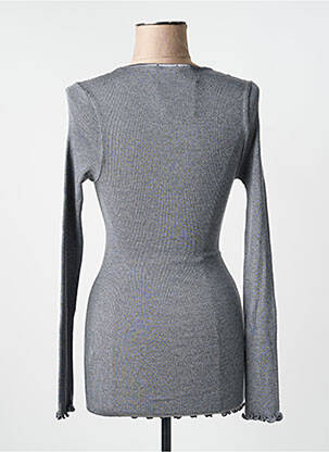 Pull coupe cintrée manches longues gris MORETTA femme