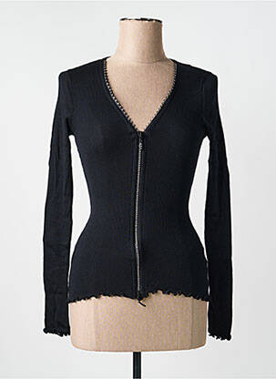 Gilet manches longues stretch noir MORETTA femme