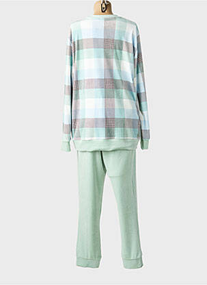 Pyjama coupe droite vert SENORETTA femme