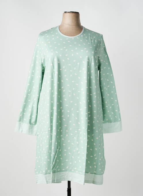 Chemise de nuit manches longues vert RINGELLA femme