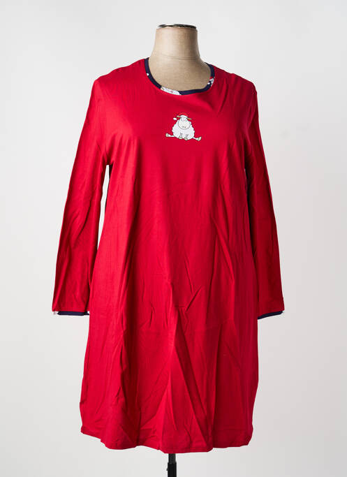 Chemise de nuit manches longues rouge RINGELLA femme