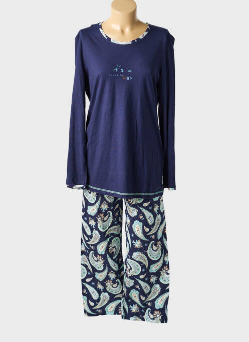 Pyjama coupe droite bleu RINGELLA femme